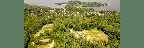 Bolton, NY woodchip bioreactor site near Lake George. Photo: Visual Planet Aerial view of Bolton, New York woodchip bioreactor site near Lake George